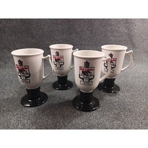 4 Vintage 1970s Red Lobster Restaurant Pedestal Cups Mugs Continental Plastic